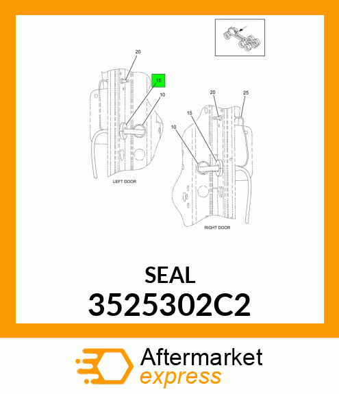 SEAL, DOOR HINGE 3525302C2