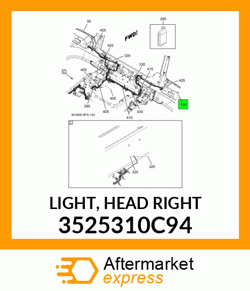 LIGHT, HEAD RIGHT 3525310C94