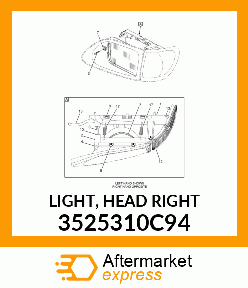 LIGHT, HEAD RIGHT 3525310C94