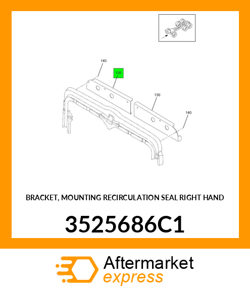 BRACKET, MOUNTING RECIRCULATION SEAL RIGHT HAND 3525686C1