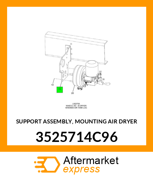 SUPPORT ASSEMBLY, MOUNTING AIR DRYER 3525714C96