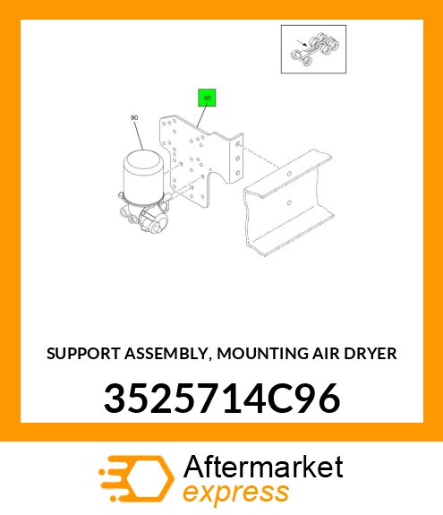 SUPPORT ASSEMBLY, MOUNTING AIR DRYER 3525714C96