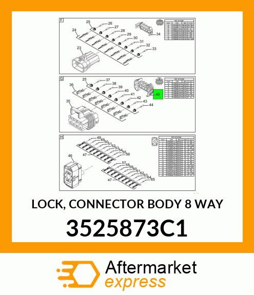 LOCK, CONNECTOR BODY 8 WAY 3525873C1