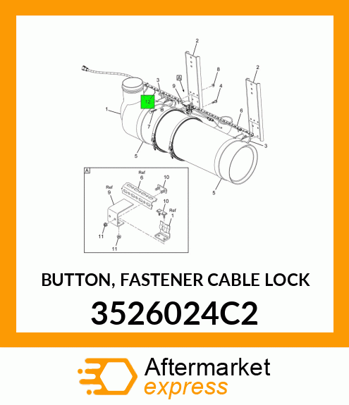 BUTTON, FASTENER CABLE LOCK 3526024C2