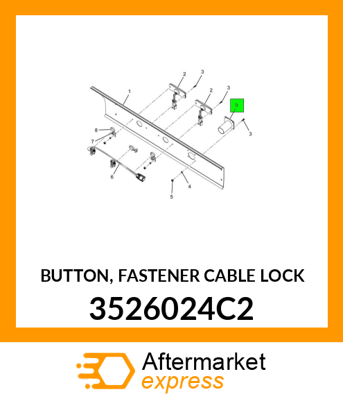 BUTTON, FASTENER CABLE LOCK 3526024C2