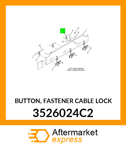 BUTTON, FASTENER CABLE LOCK 3526024C2