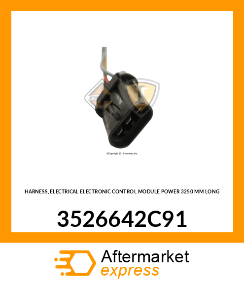 HARNESS, ELECTRICAL ELECTRONIC CONTROL MODULE POWER 3250 MM LONG 3526642C91
