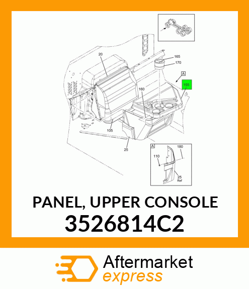 PANEL, UPPER CONSOLE 3526814C2