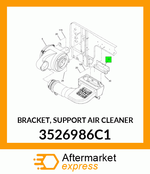 BRACKET, SUPPORT AIR CLEANER 3526986C1