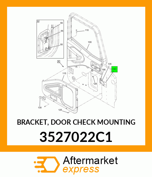 BRACKET, DOOR CHECK MOUNTING 3527022C1