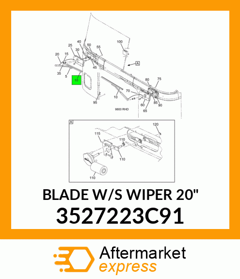 BLADE W/S WIPER 20" 3527223C91