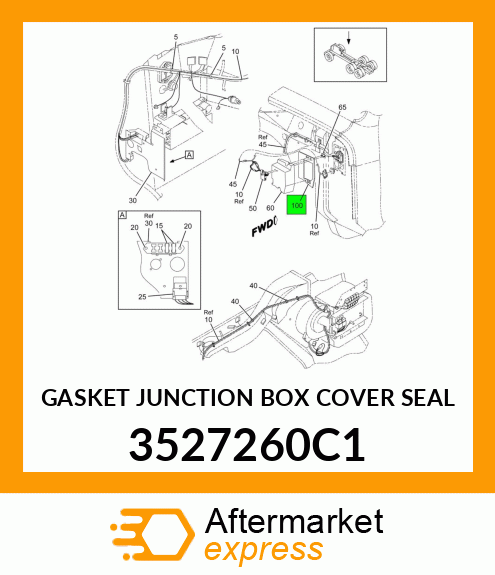 GASKET JUNCTION BOX COVER SEAL 3527260C1