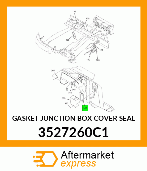 GASKET JUNCTION BOX COVER SEAL 3527260C1