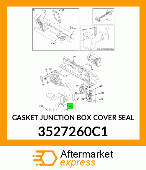 GASKET JUNCTION BOX COVER SEAL 3527260C1