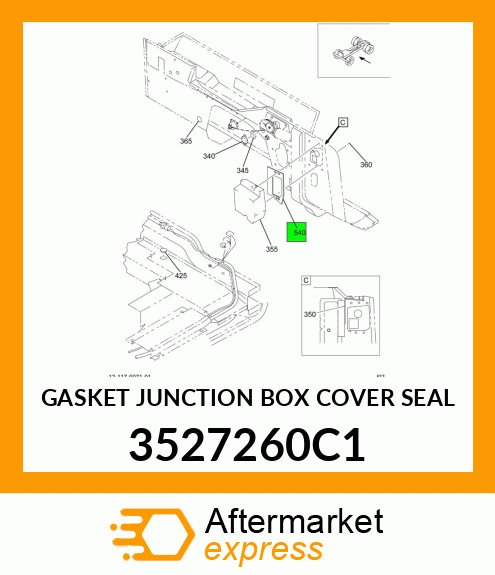 GASKET JUNCTION BOX COVER SEAL 3527260C1