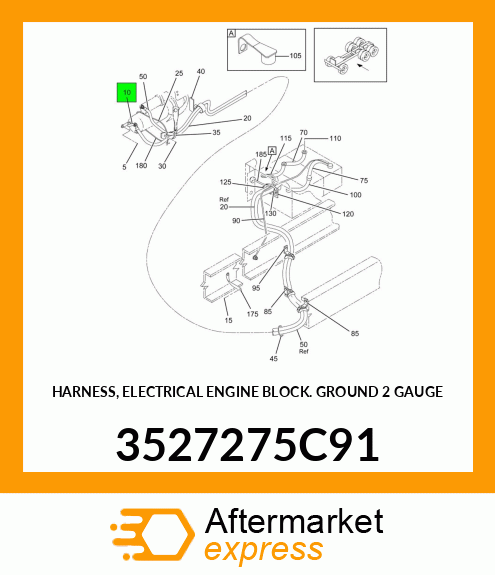 HARNESS, ELECTRICAL ENGINE BLOCK GROUND 2 GAUGE 3527275C91