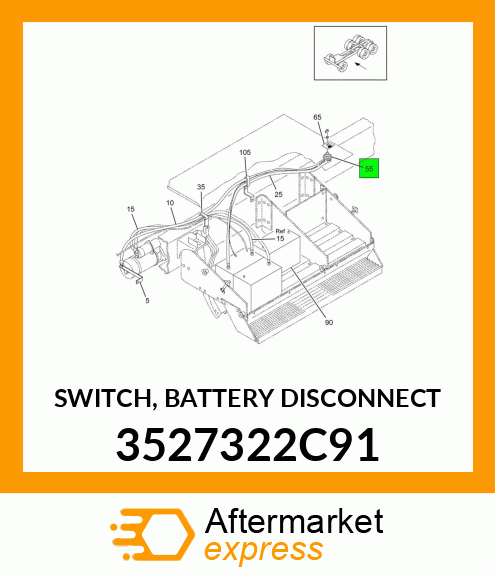 SWITCH, BATTERY DISCONNECT 3527322C91