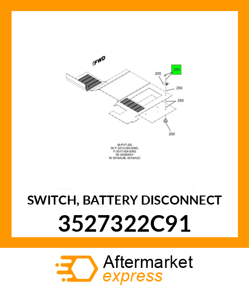 SWITCH, BATTERY DISCONNECT 3527322C91