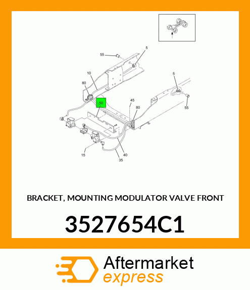 BRACKET, MOUNTING MODULATOR VALVE FRONT 3527654C1