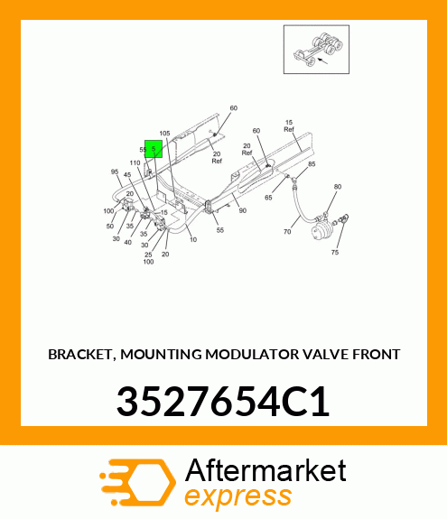 BRACKET, MOUNTING MODULATOR VALVE FRONT 3527654C1