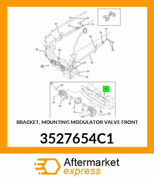 BRACKET, MOUNTING MODULATOR VALVE FRONT 3527654C1