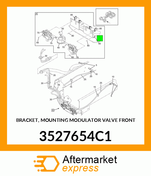 BRACKET, MOUNTING MODULATOR VALVE FRONT 3527654C1