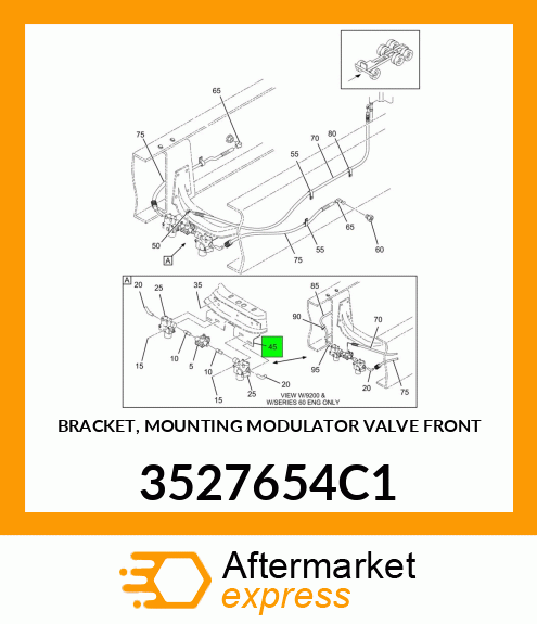 BRACKET, MOUNTING MODULATOR VALVE FRONT 3527654C1