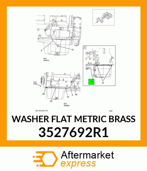 WASHER FLAT METRIC BRASS 3527692R1