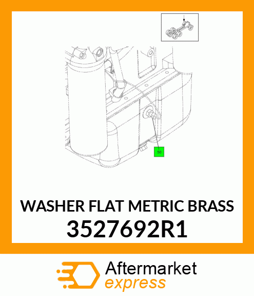 WASHER FLAT METRIC BRASS 3527692R1