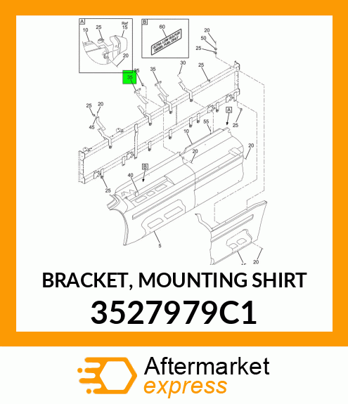 BRACKET, MOUNTING SHIRT 3527979C1