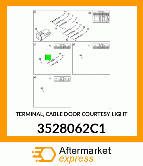 TERMINAL, CABLE DOOR COURTESY LIGHT 3528062C1