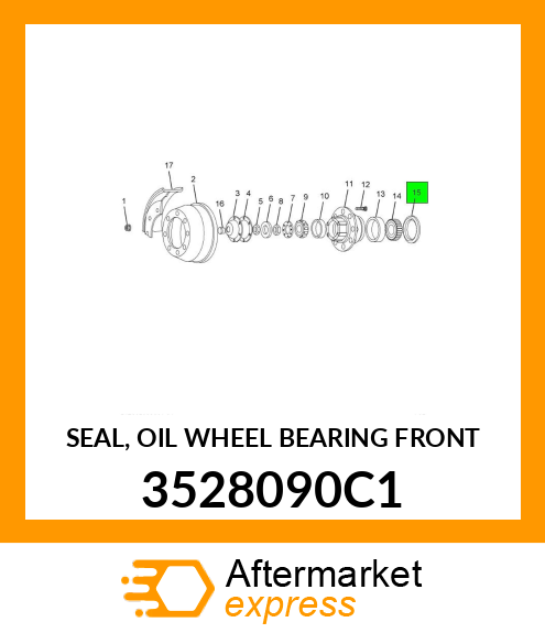 SEAL, OIL WHEEL BEARING FRONT 3528090C1