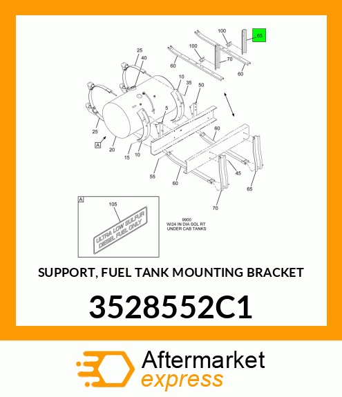 SUPPORT, FUEL TANK MOUNTING BRACKET 3528552C1