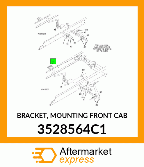 BRACKET, MOUNTING FRONT CAB 3528564C1