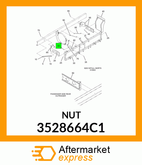 NUT, SPEED 3/8" UNC 3528664C1