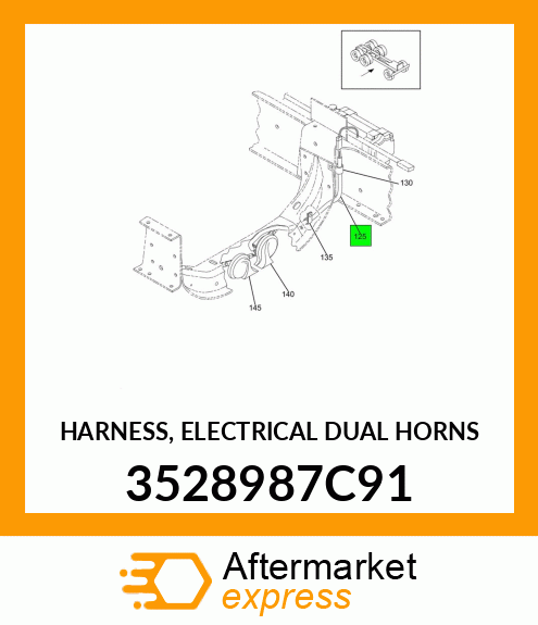 HARNESS, ELECTRICAL DUAL HORNS 3528987C91