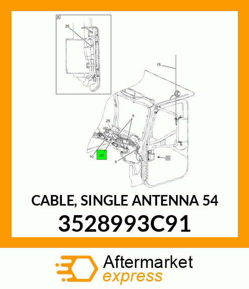CABLE, SINGLE ANTENNA 54" 3528993C91