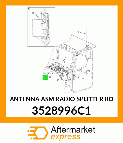 ANTENNA ASM RADIO SPLITTER BO 3528996C1