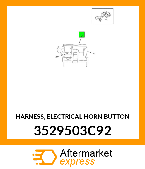 HARNESS, ELECTRICAL HORN BUTTON 3529503C92