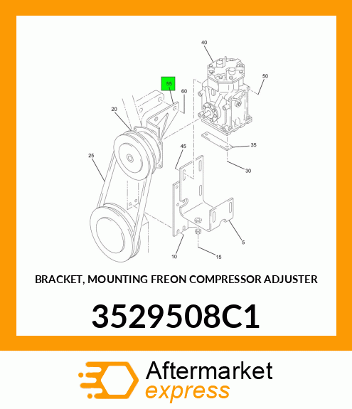 BRACKET, MOUNTING FREON COMPRESSOR ADJUSTER 3529508C1