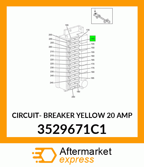 CIRCUIT- BREAKER YELLOW 20 AMP 3529671C1