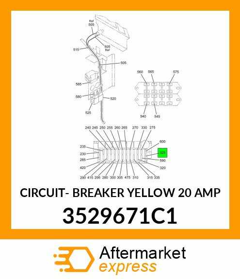 CIRCUIT- BREAKER YELLOW 20 AMP 3529671C1