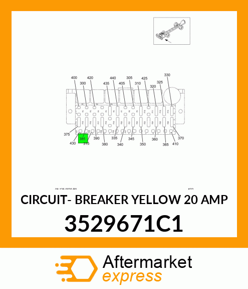 CIRCUIT- BREAKER YELLOW 20 AMP 3529671C1