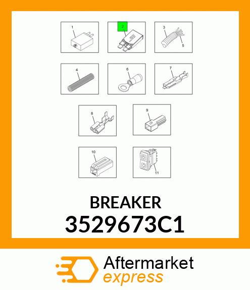 CIRCUIT- BREAKER BROWN 8 AMP 3529673C1