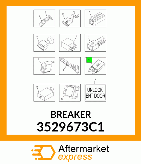 CIRCUIT- BREAKER BROWN 8 AMP 3529673C1