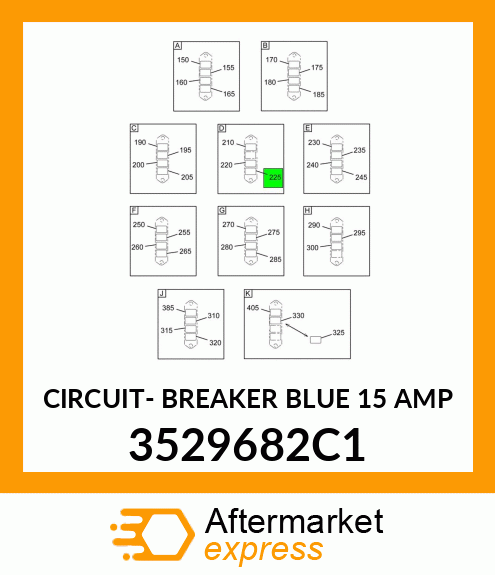 CIRCUIT- BREAKER BLUE 15 AMP 3529682C1