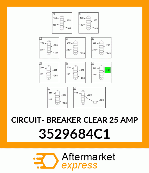 CIRCUIT- BREAKER CLEAR 25 AMP 3529684C1