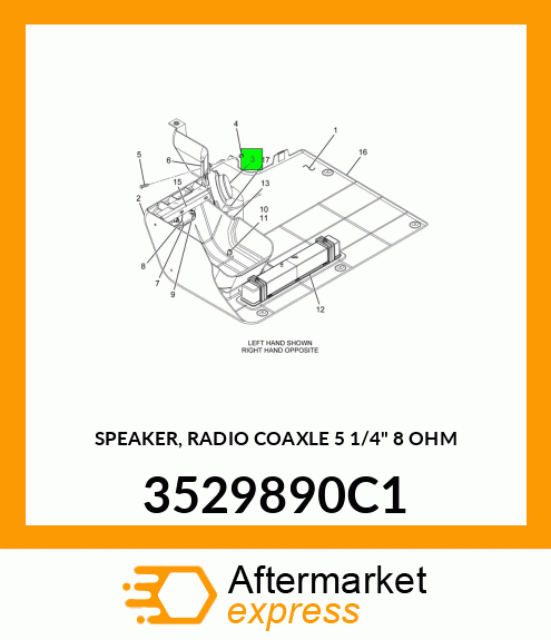 SPEAKER, RADIO COAXLE 5 1/4" 8 OHM 3529890C1