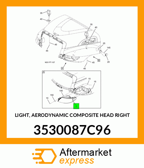 LIGHT, AERODYNAMIC COMPOSITE HEAD RIGHT 3530087C96