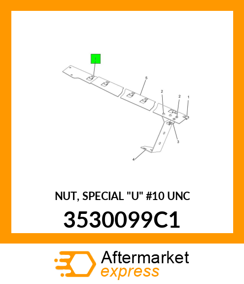 NUT, SPECIAL "U" #10 UNC 3530099C1